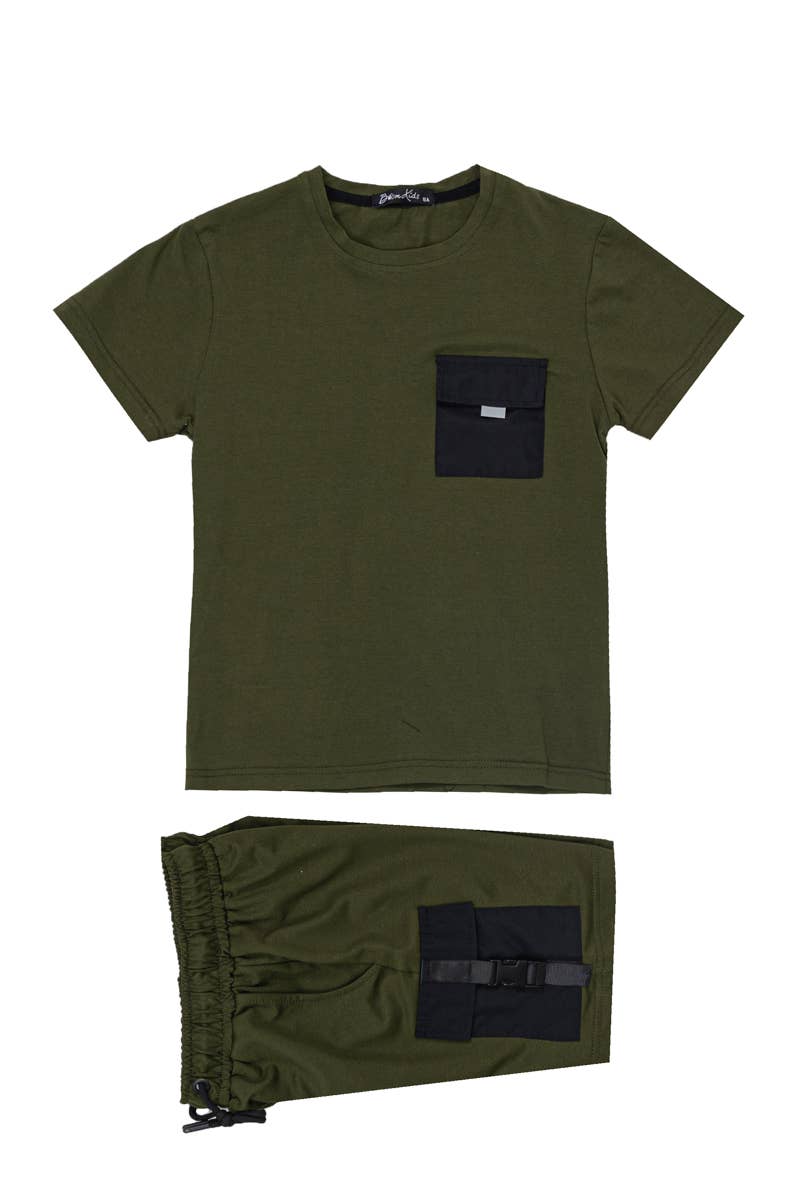 C617 korte T-shirtset voor kinderen: Lichtblauw Zayne Paris