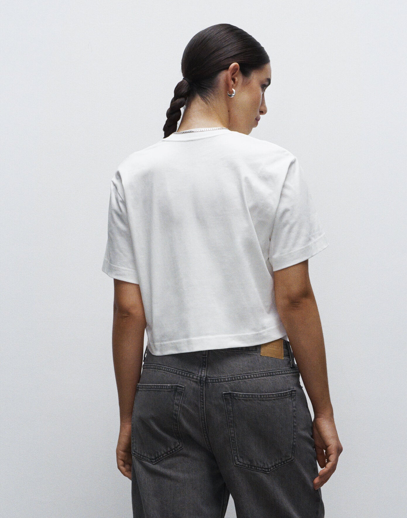 Crop top wit - achterkant