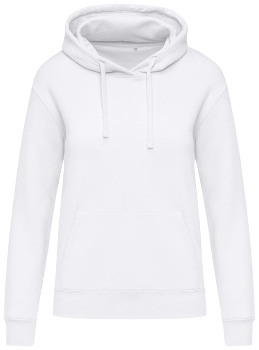 Voorkant witte hoodie dames