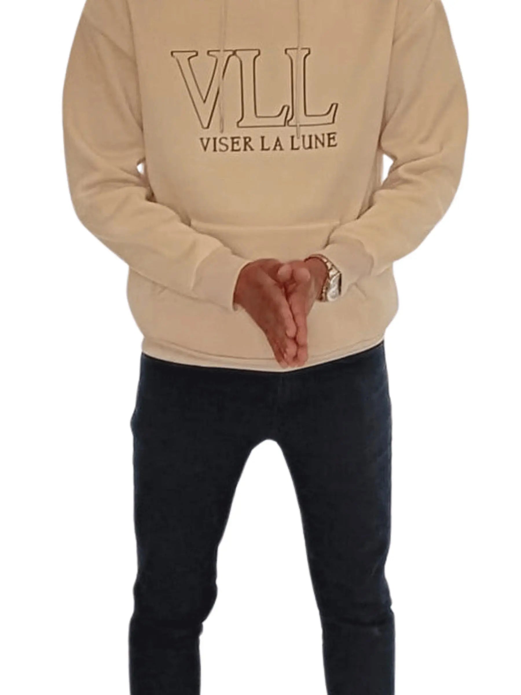 Hoodie beige met opdruk CC Brands