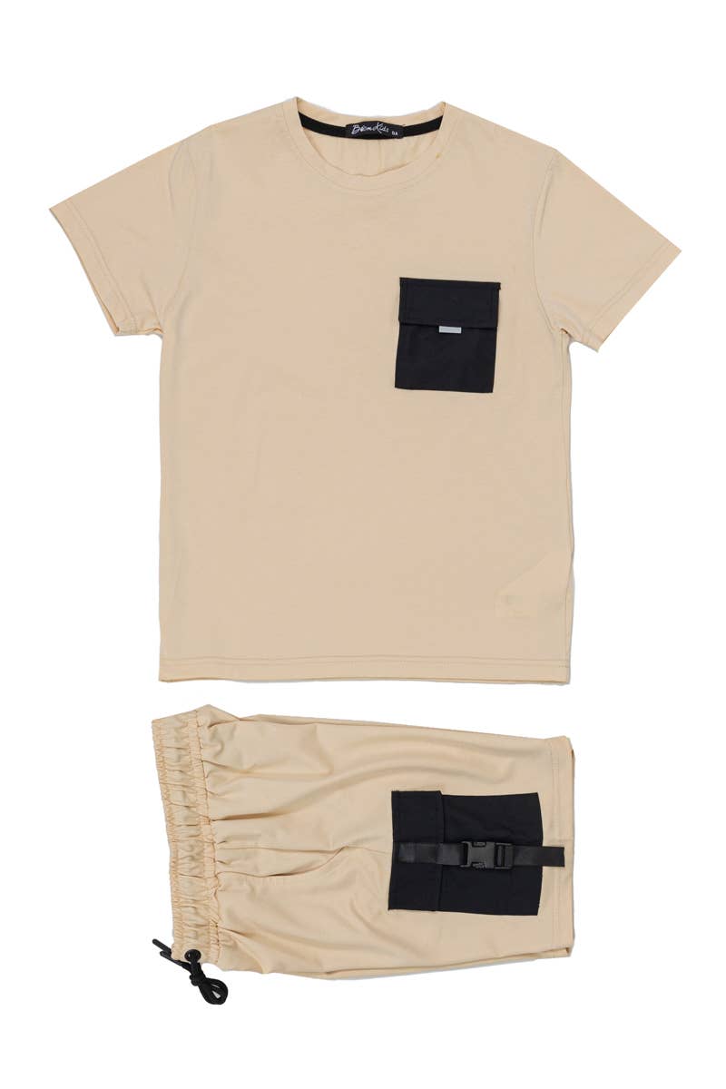 C617 korte T-shirtset voor kinderen: Lichtblauw Zayne Paris