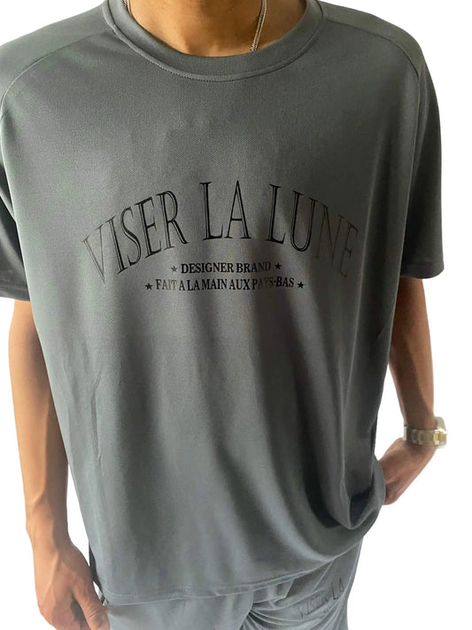 Trainingspak kort grijs man