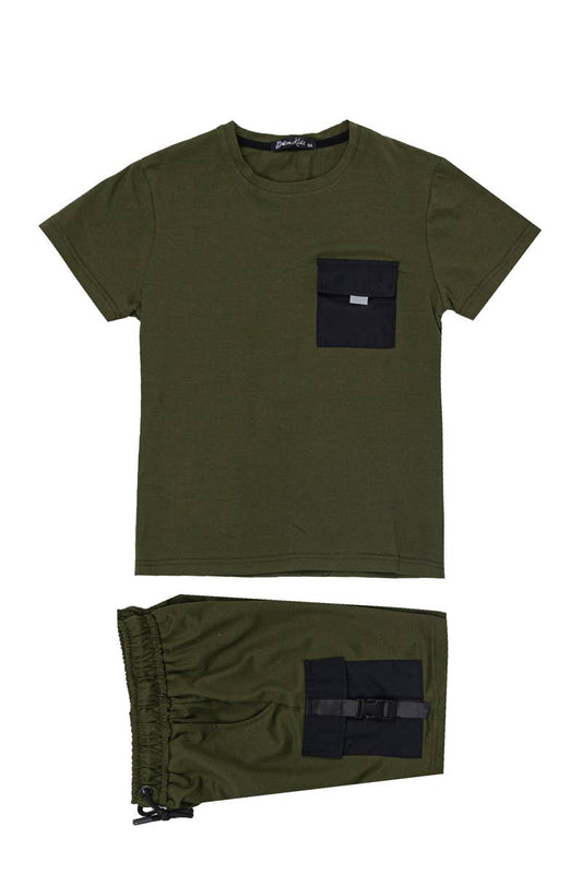 C617 korte T-shirtset voor kinderen: Lichtblauw Zayne Paris