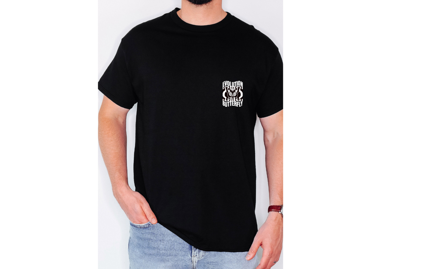 T-shirt met witte print CC Brands