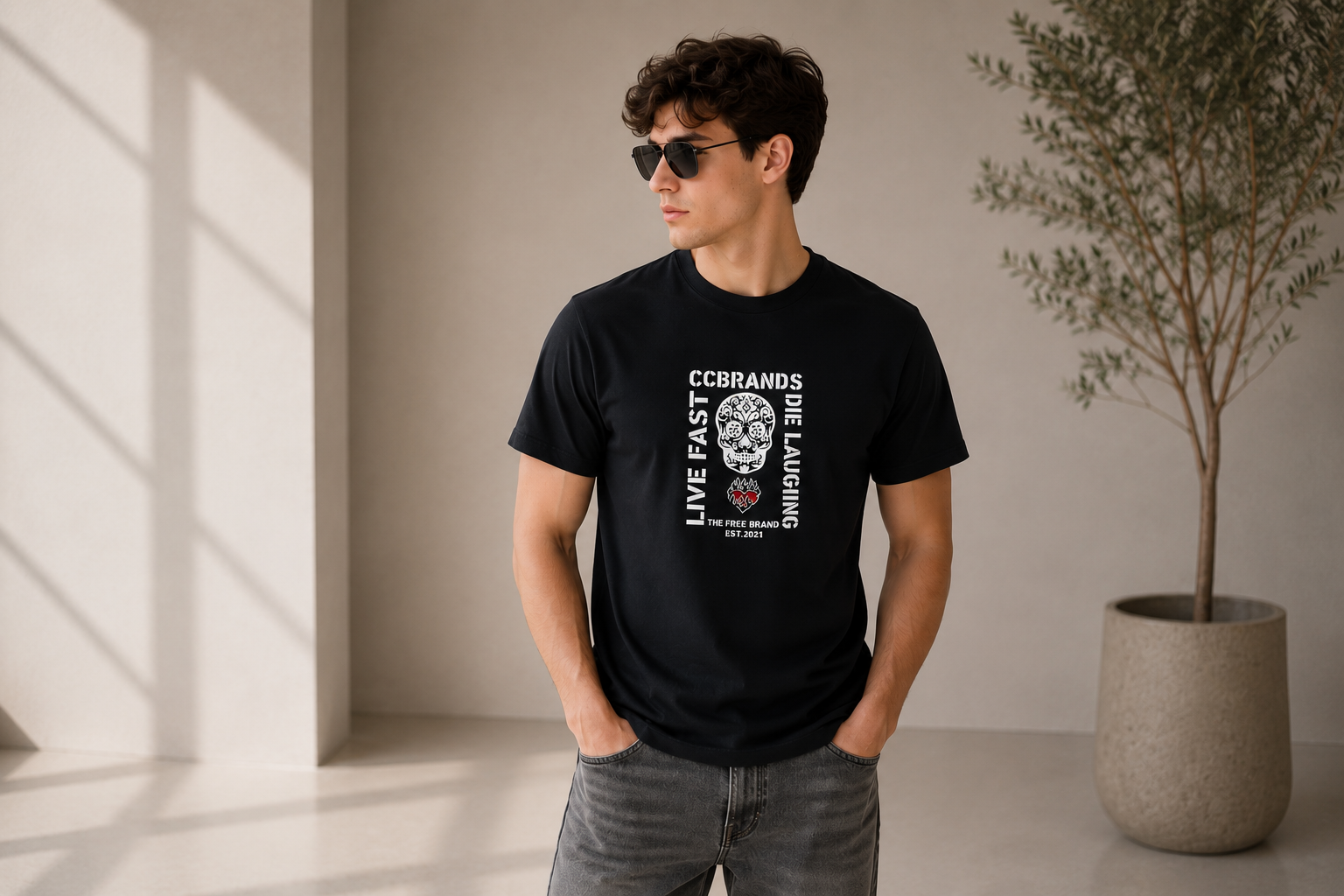 T-shirt met print CC Brands