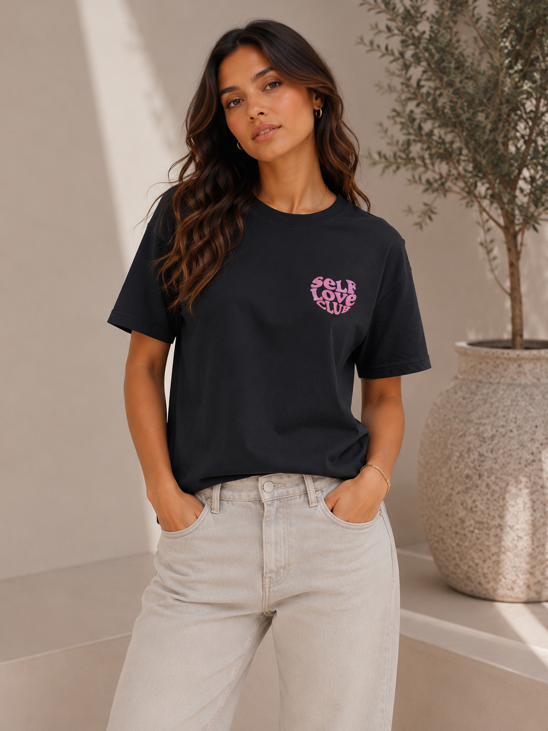 Crop top self love club voorkant diverse keluren