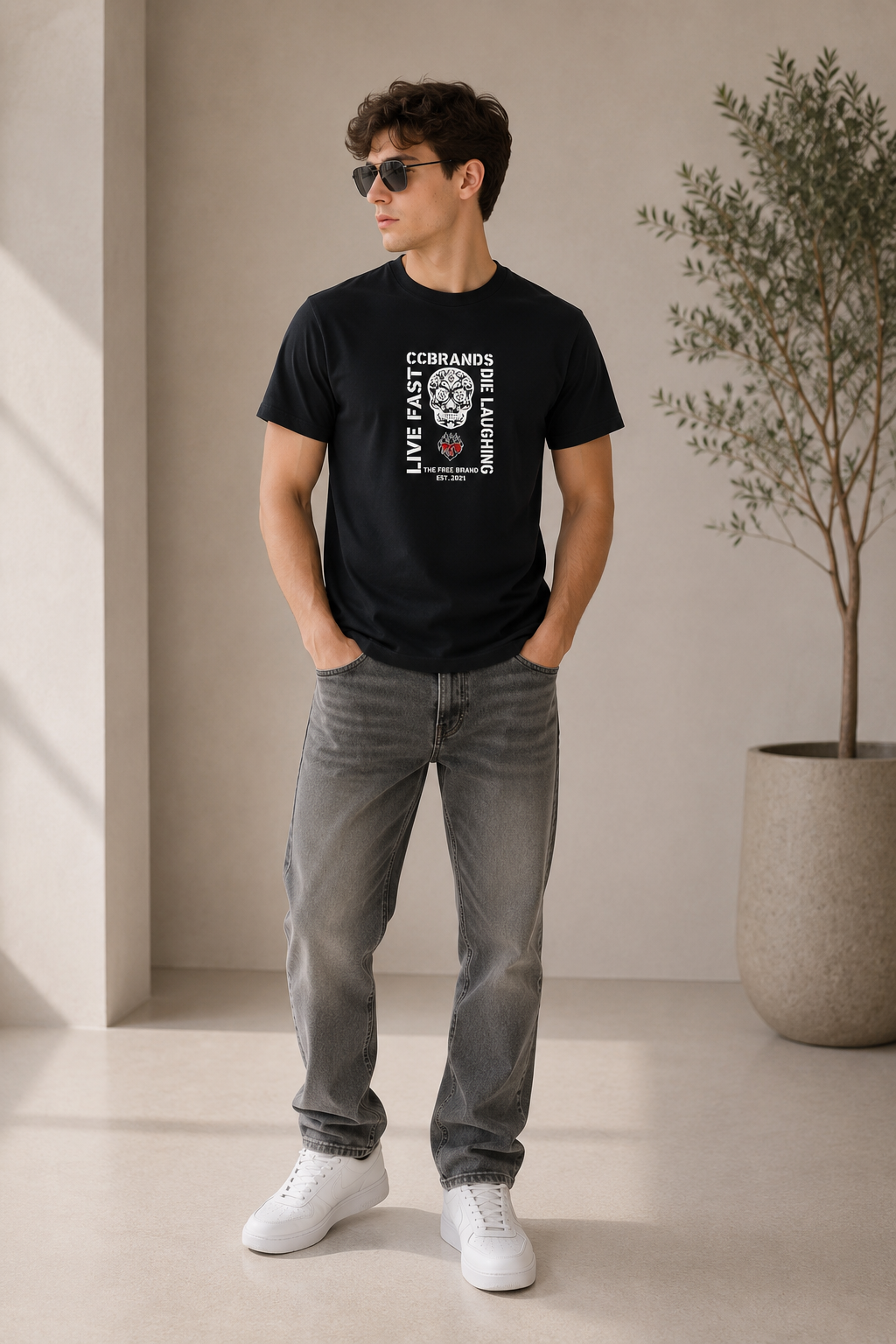 T-shirt met print CC Brands