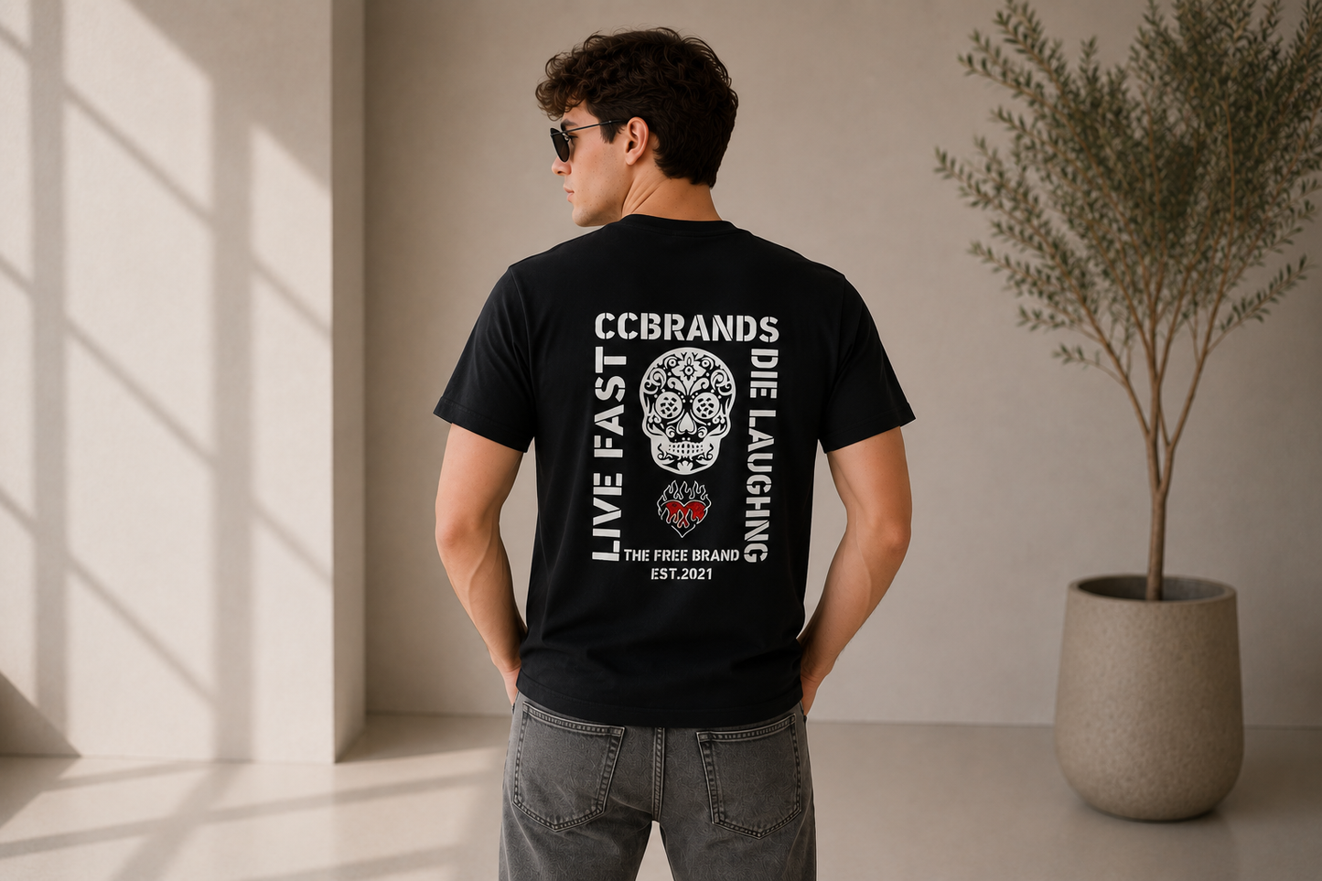 T-shirt met print CC Brands