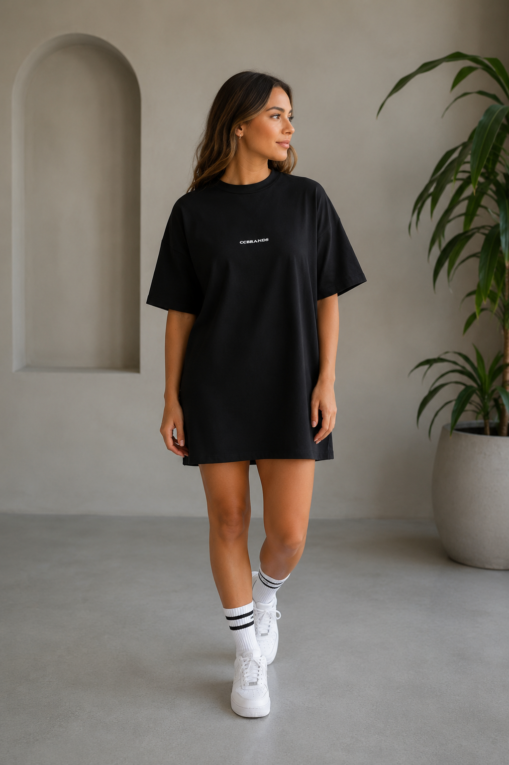 T-shirt jurk CC BRANDS voorkant