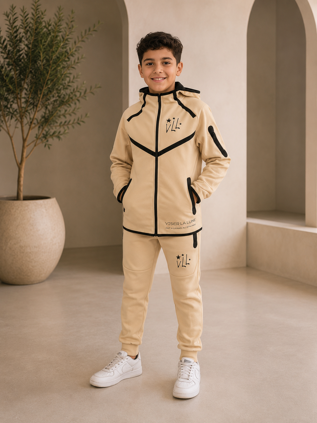 Trainingspak jongens beige CC Brands