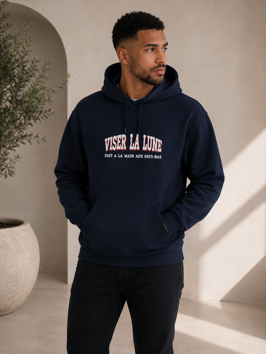 Hoodie met opdruk - blauw
