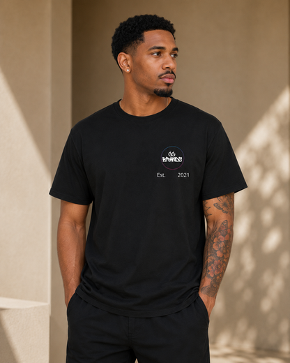 T-shirt | zwart | opdruk CC BRANDS