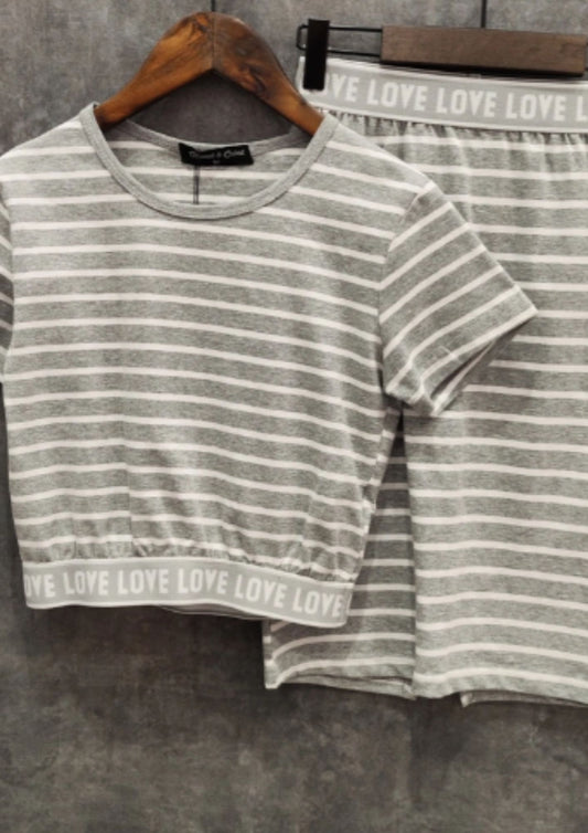Kinder zomer set | girls | crop top met rok | gestreept