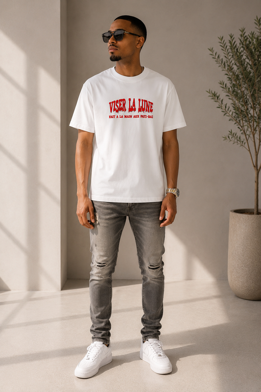 Viser La Lune wit T-shirt CC BRANDS