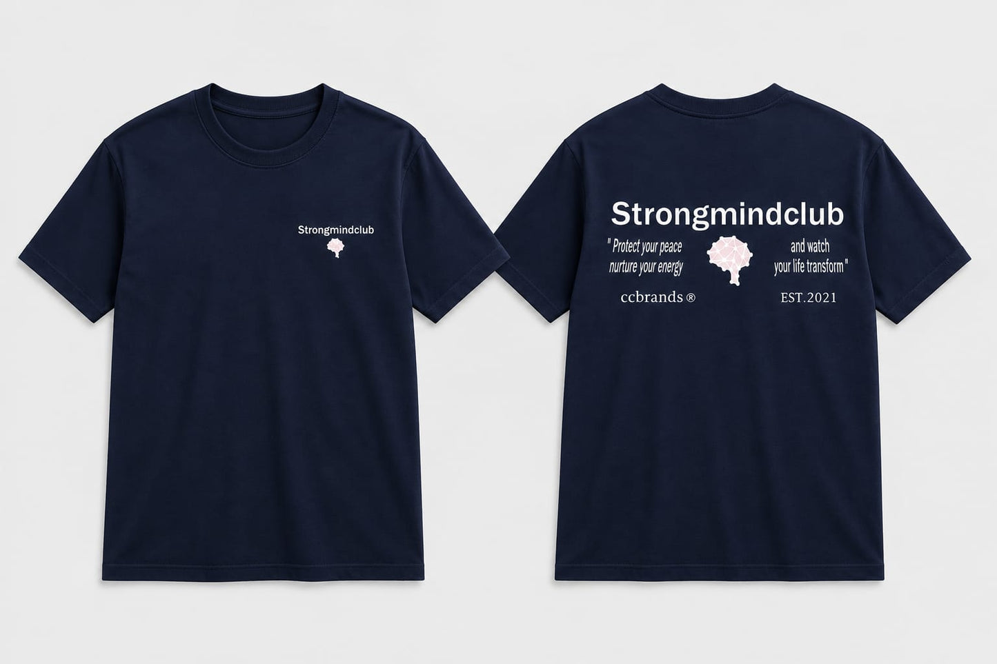 T-shirt| Strongmindclub |Navy blue | heren
